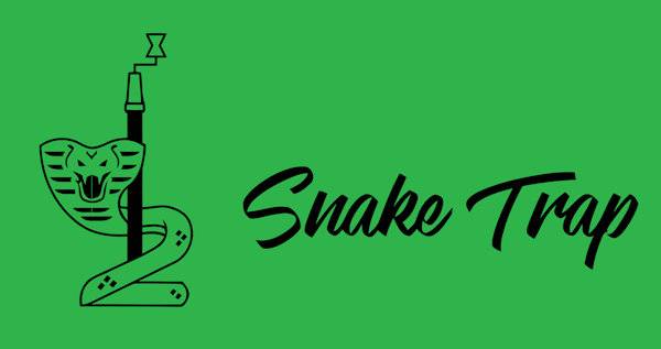 Green Snake Trap Logo with Black Print and image of snake wrapped around toilet auger