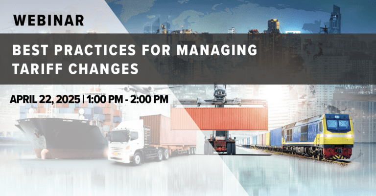 Best Practices for Managing Tariff Changes